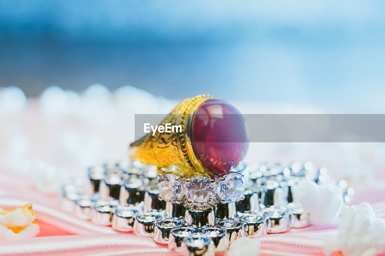 Close-up of wedding rings