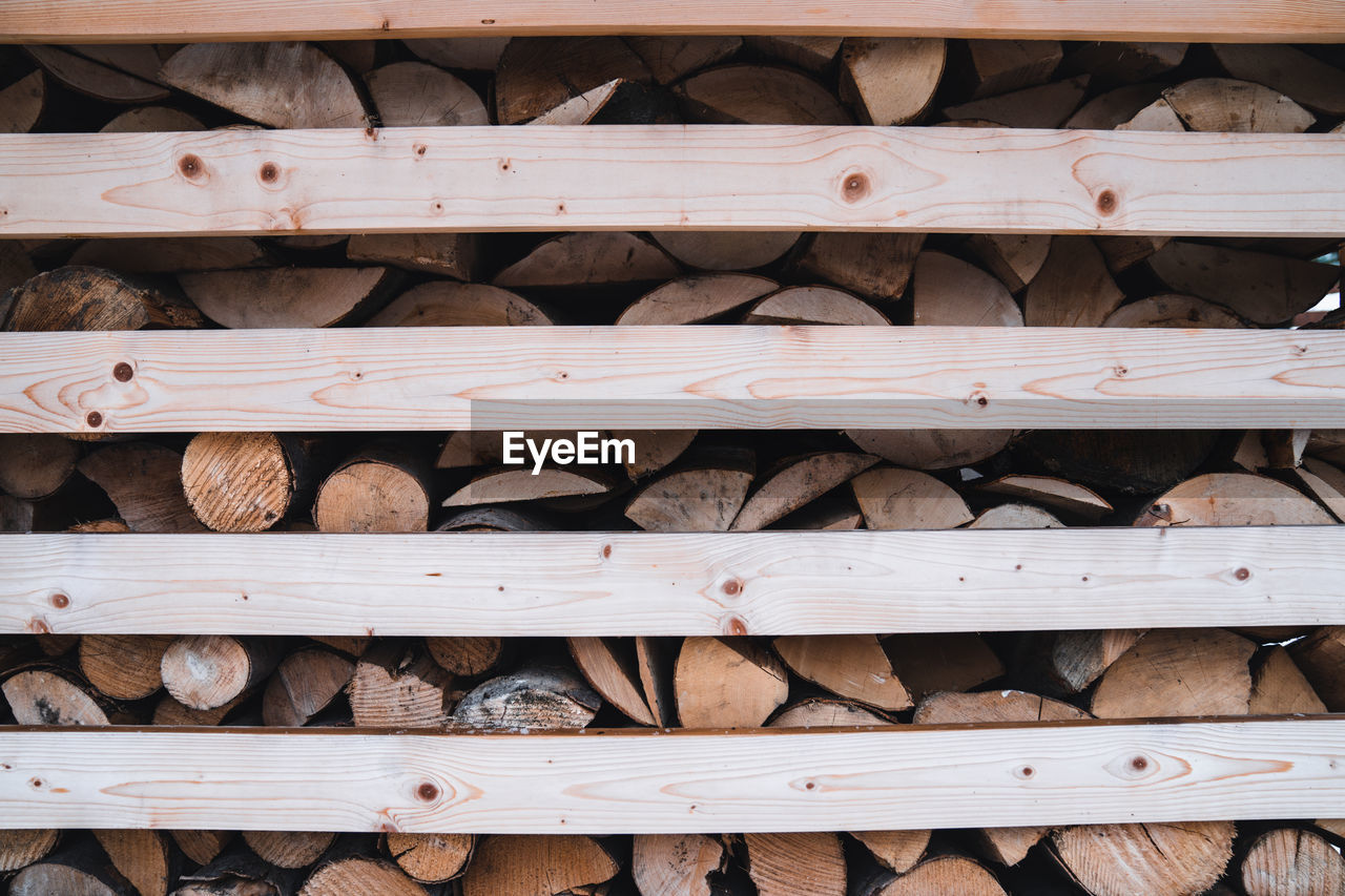 wood, lumber, beam, iron, no people, full frame, backgrounds, abundance, large group of objects, wall, in a row, day, outdoors