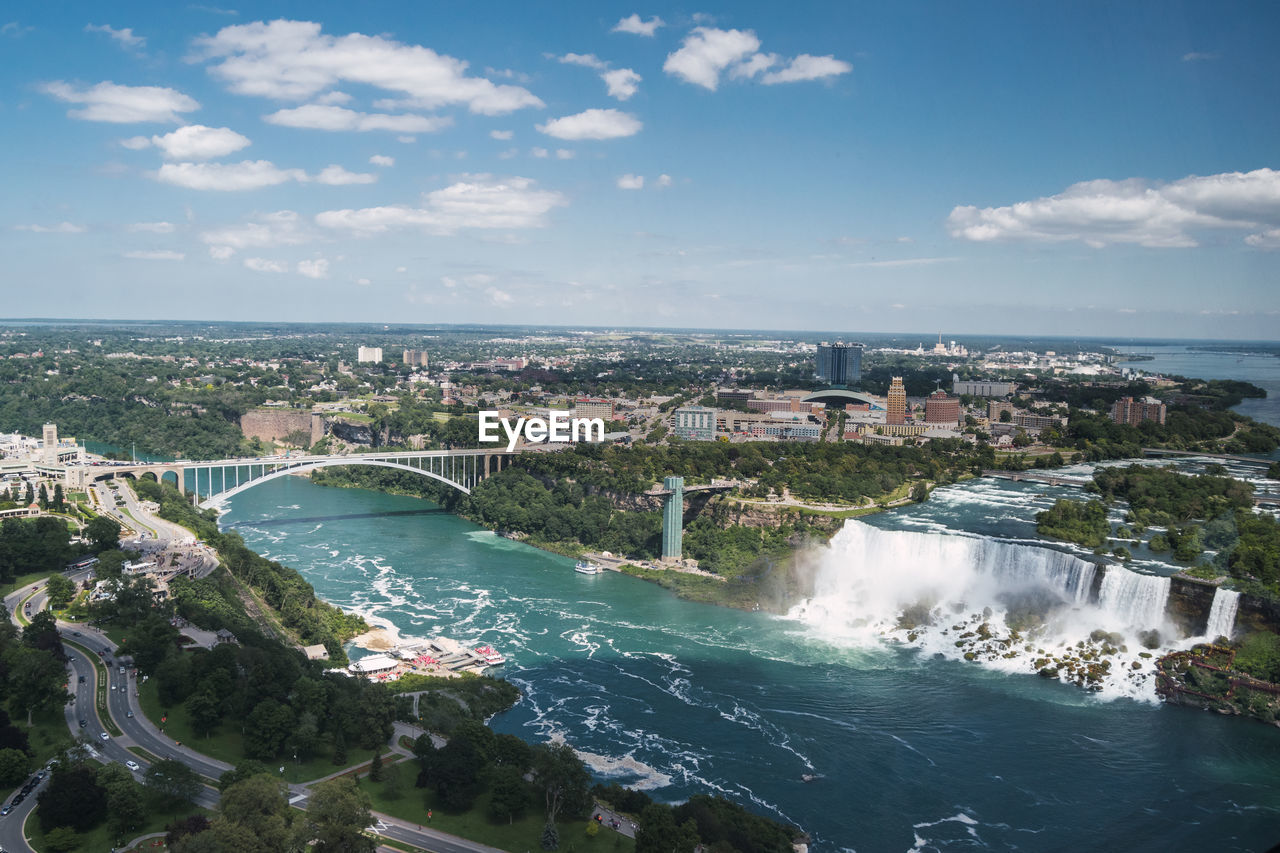 Niagara falls drone view