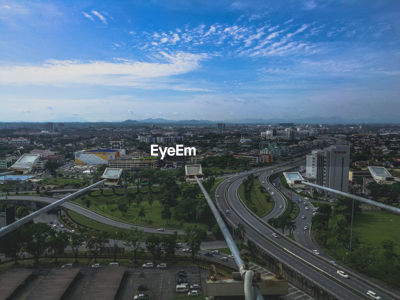 AERIAL VIEW OF ELEVATED ROAD