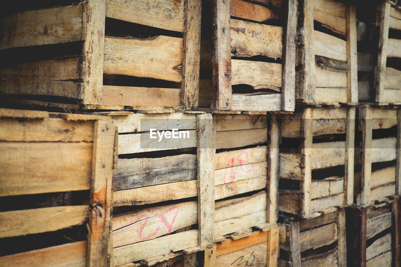 Full frame shot of old wooden wall