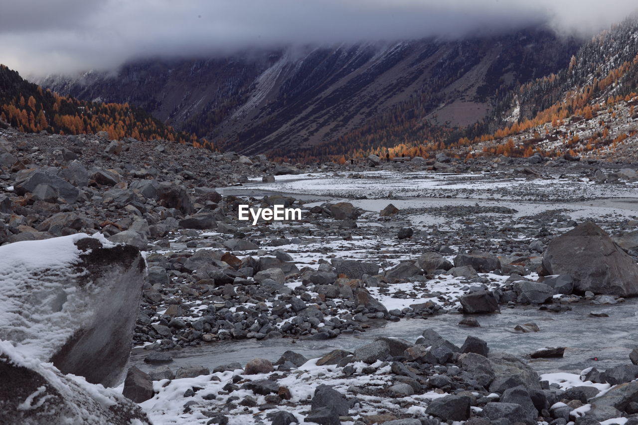 SCENIC VIEW OF SNOW IN MOUNTAINS