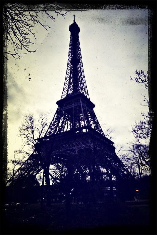 LOW ANGLE VIEW OF EIFFEL TOWER WITH EIFFEL TOWER