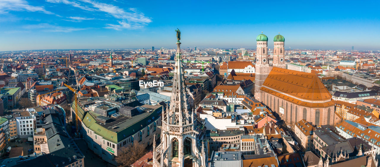 Munich aerial panoramic architecture, bavaria, germany. beautiful germany
