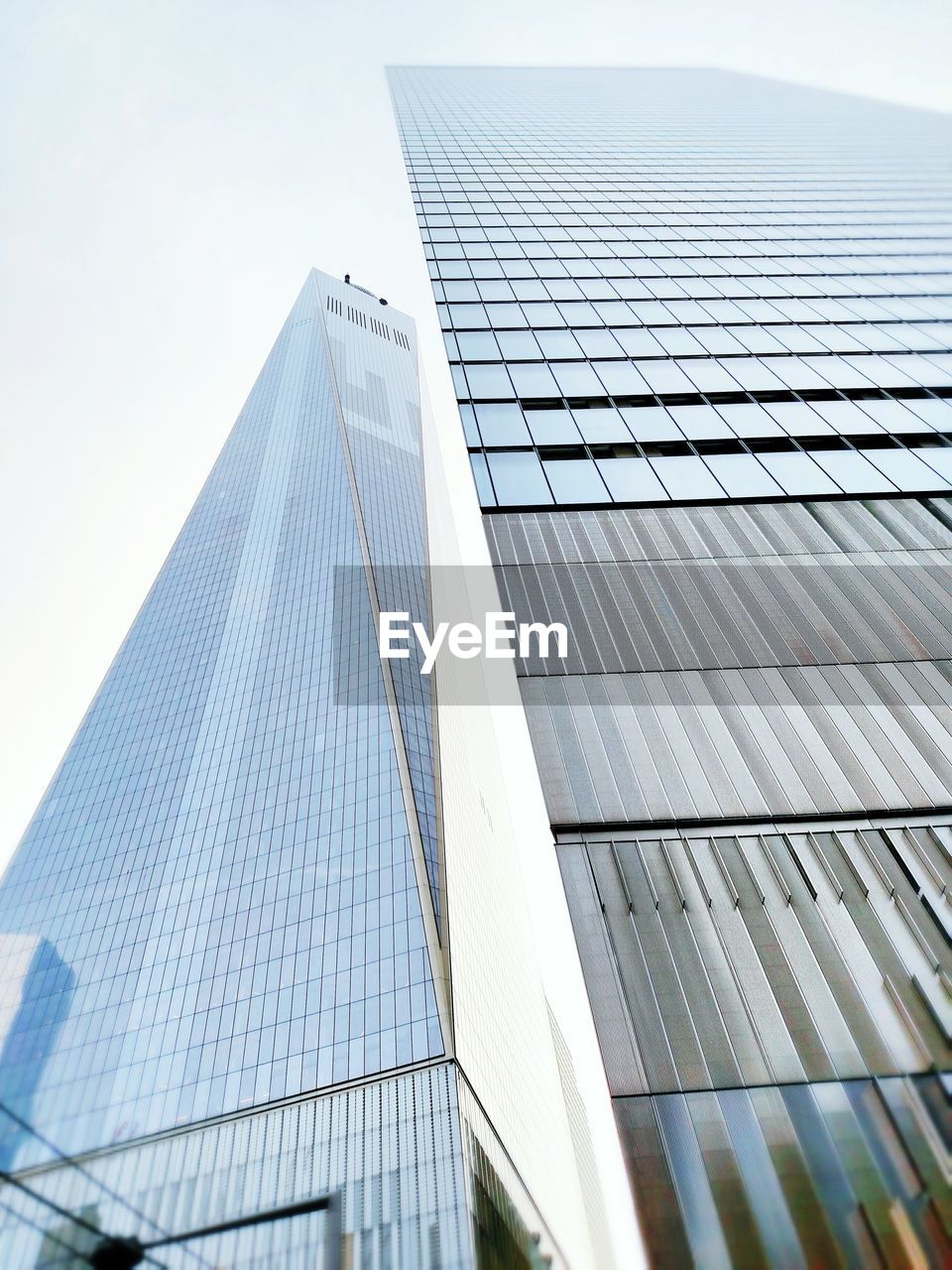 Low angle view of one world trade center against sky