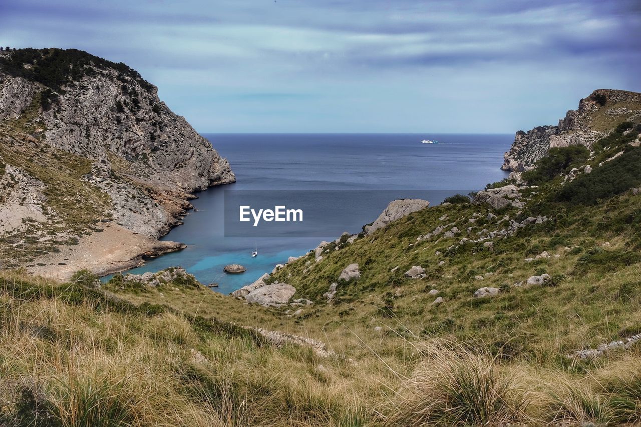 Idyllic view of sea against sky