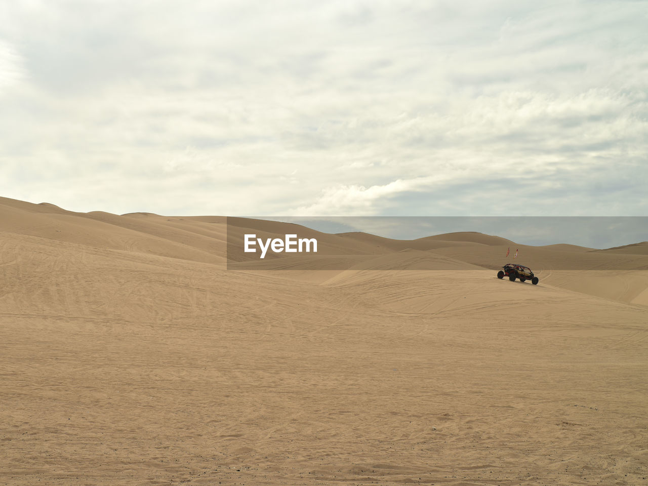 Vehicle moving on desert