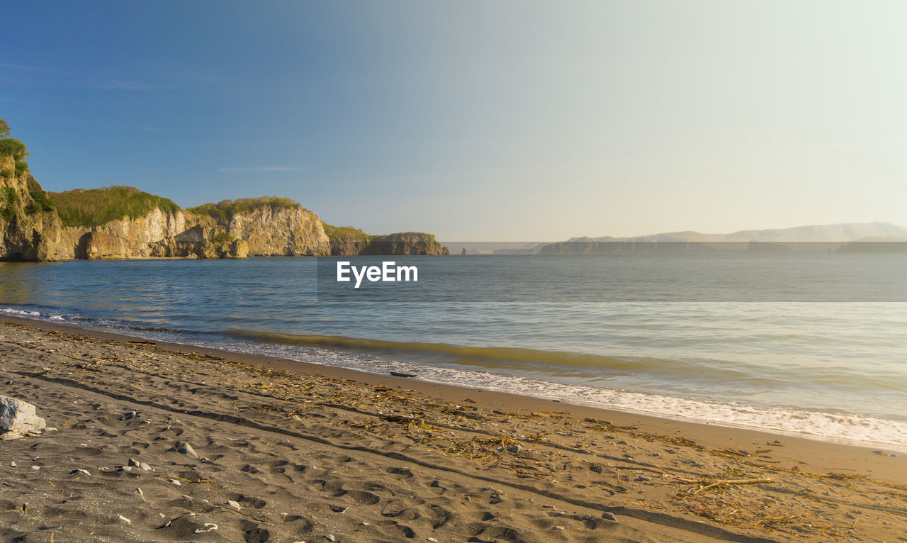 The view of avacha bay on the kamchatka peninsula