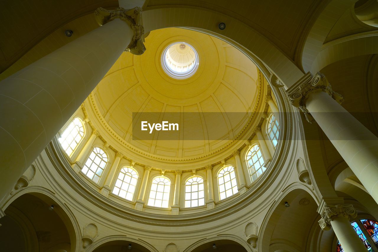 Low angle view of dome in building