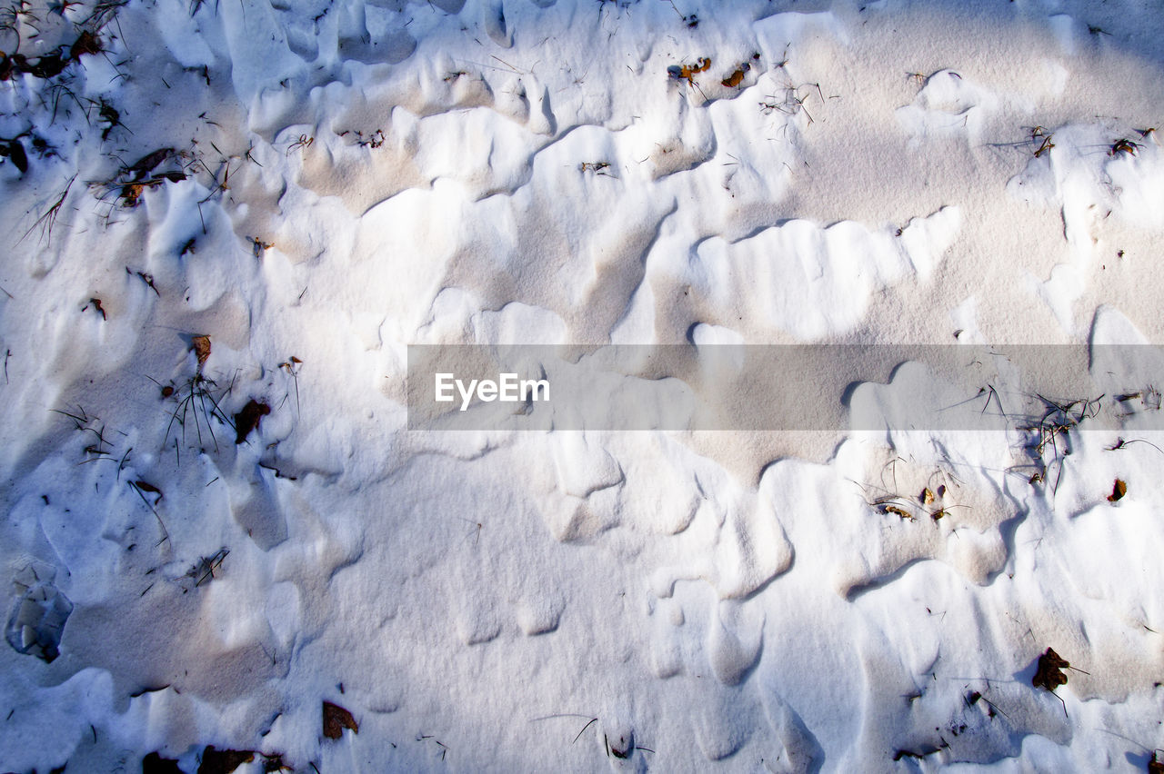 Full frame shot of snowy field