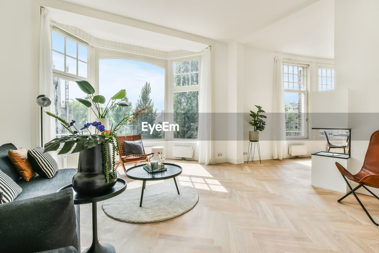 POTTED PLANTS ON TABLE IN ROOM