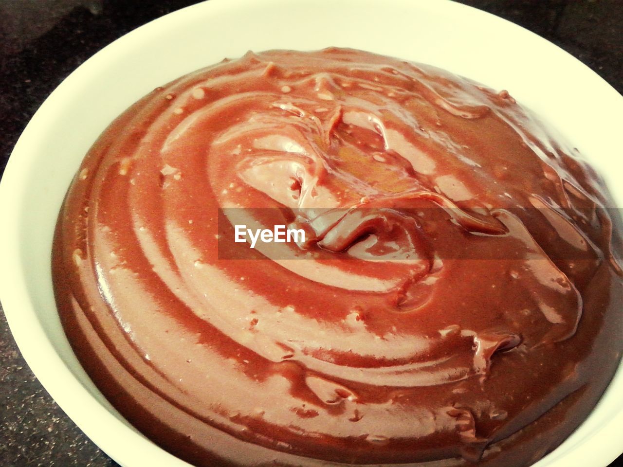 Chocolate paste in bowl