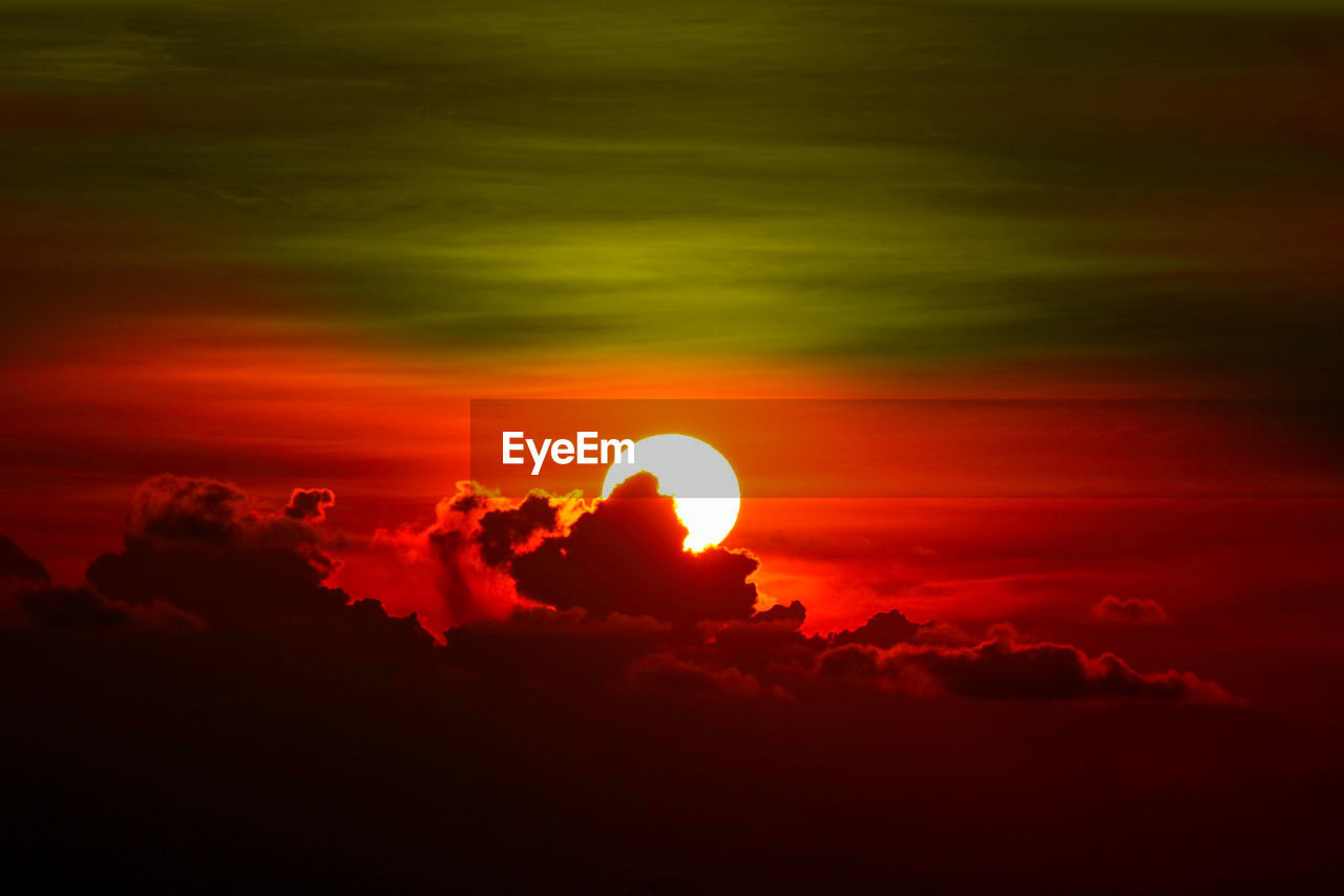 Scenic view of sunset sky