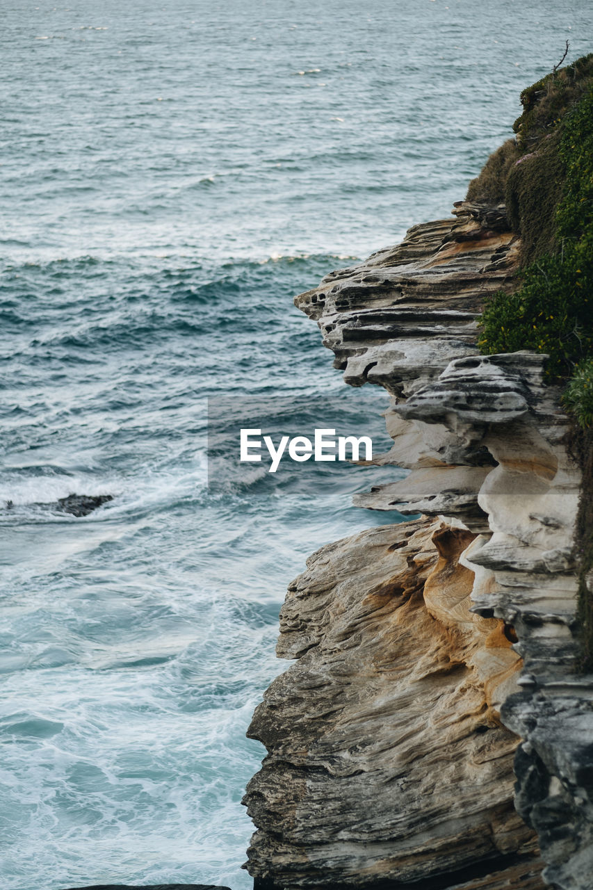 Rock formation on sea shore