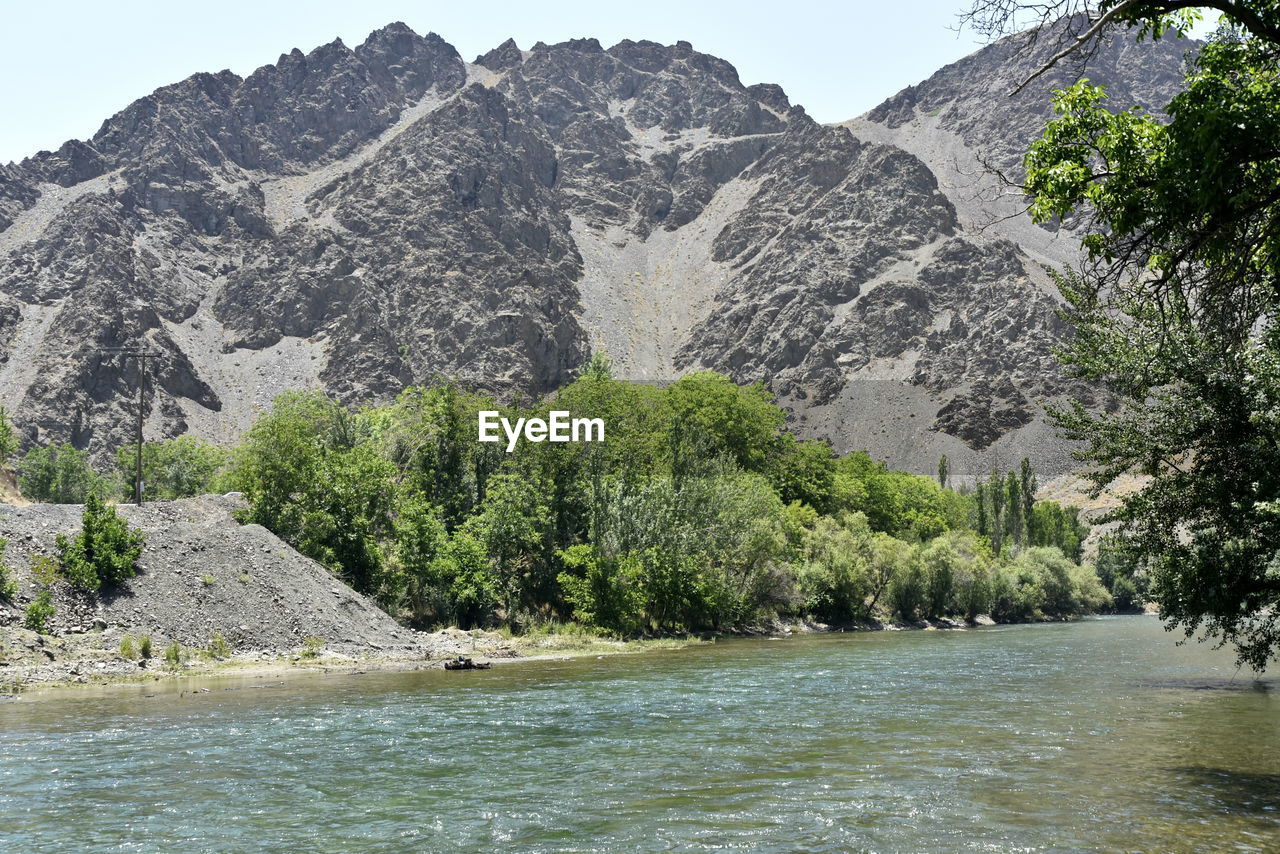 Scenic view of lake against mountains