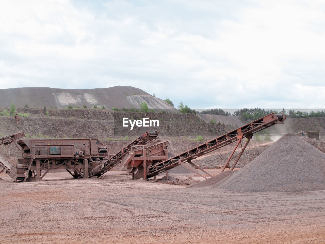 Stone crusher machine in quarry