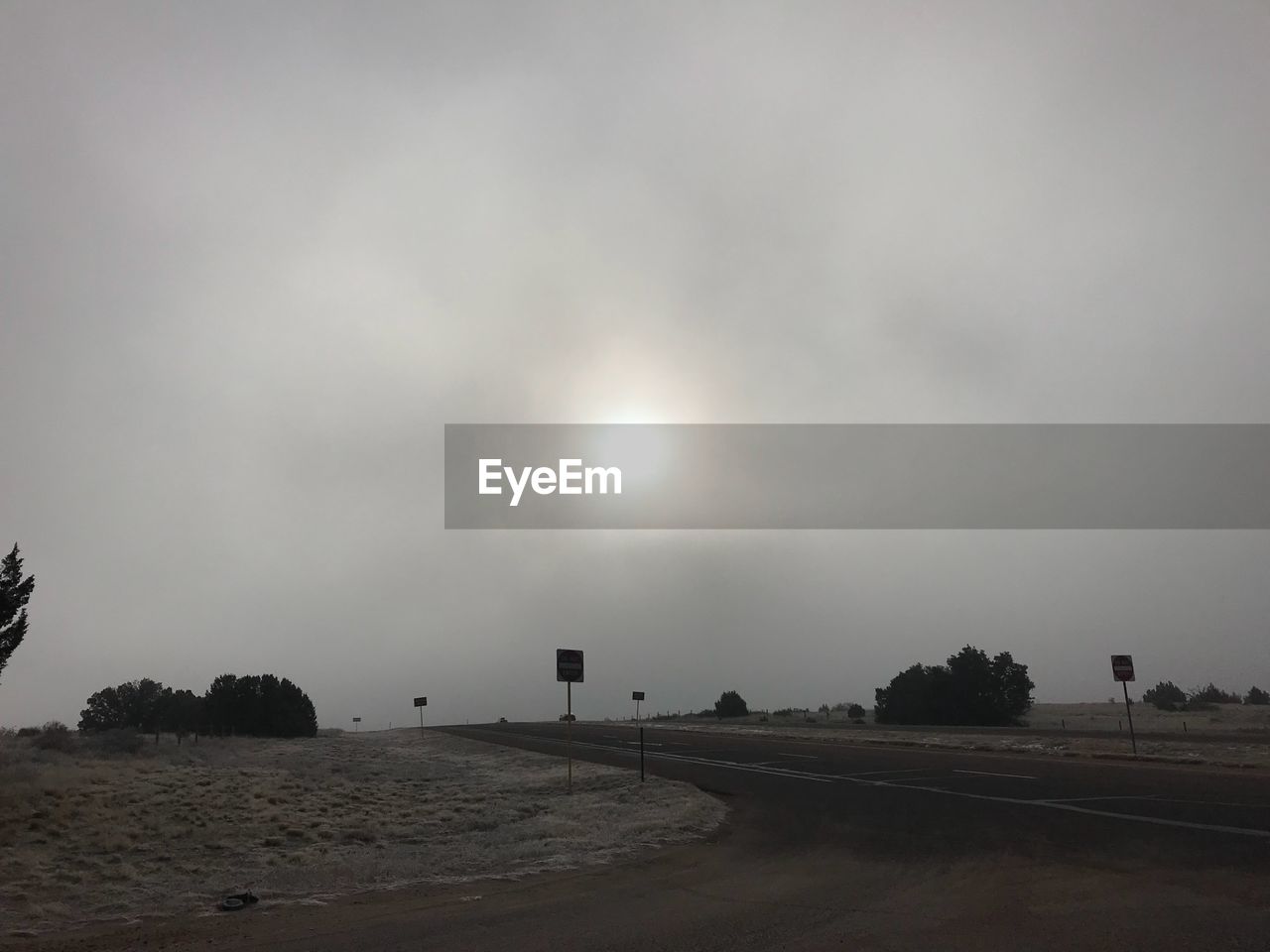 SCENIC VIEW OF ROAD AGAINST SKY AND MOON