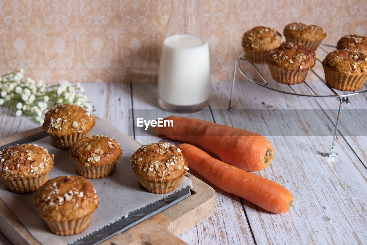 CLOSE-UP OF BREAKFAST ON TABLE