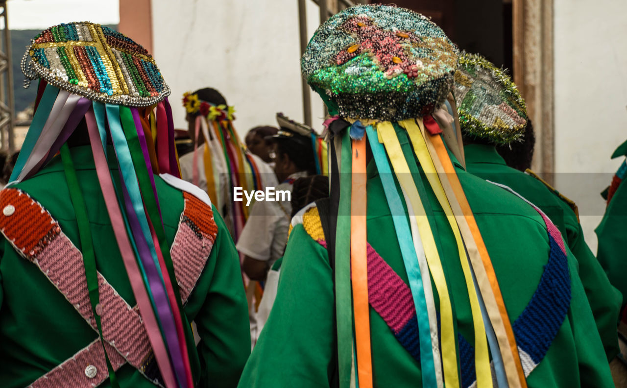 Close-up of people wearing traditional clothing