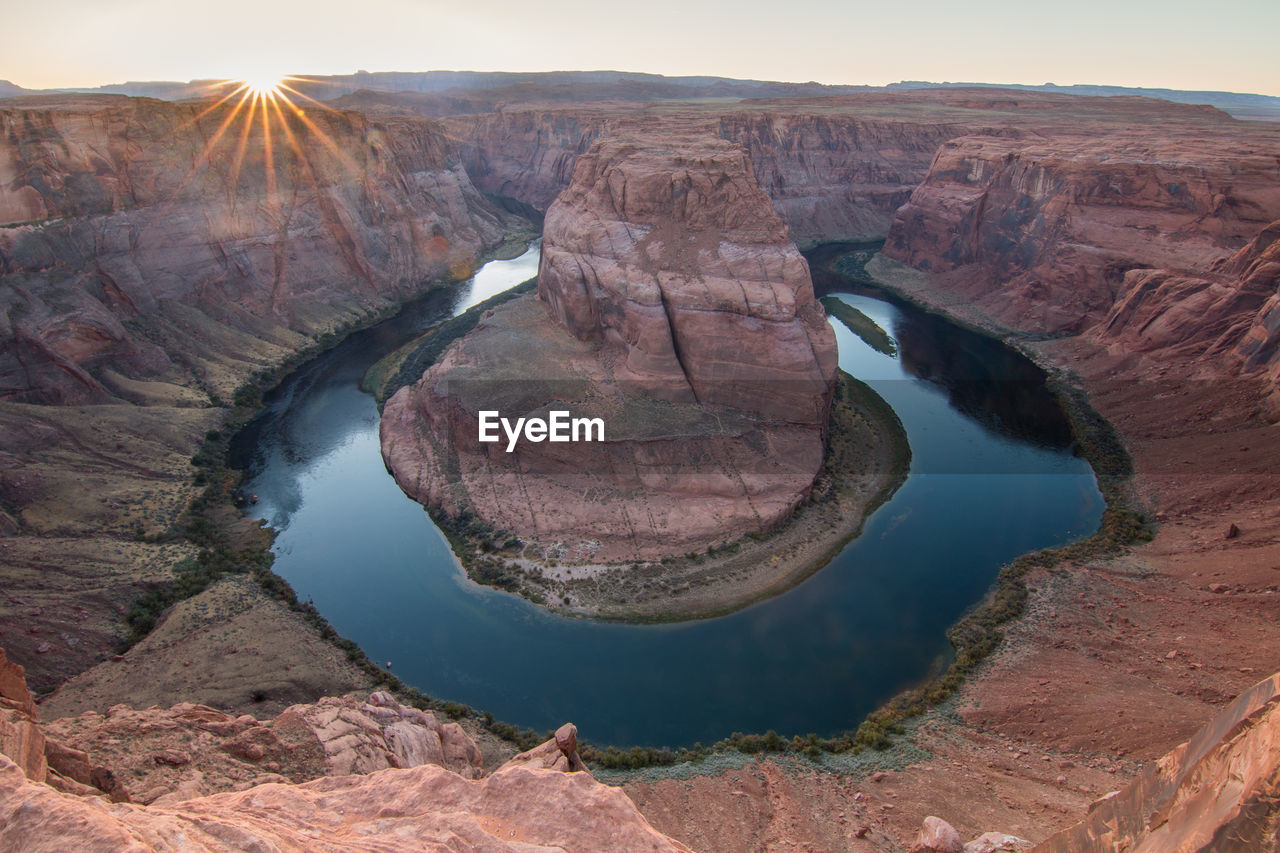 Sunset in horseshoe bend in arizona usa