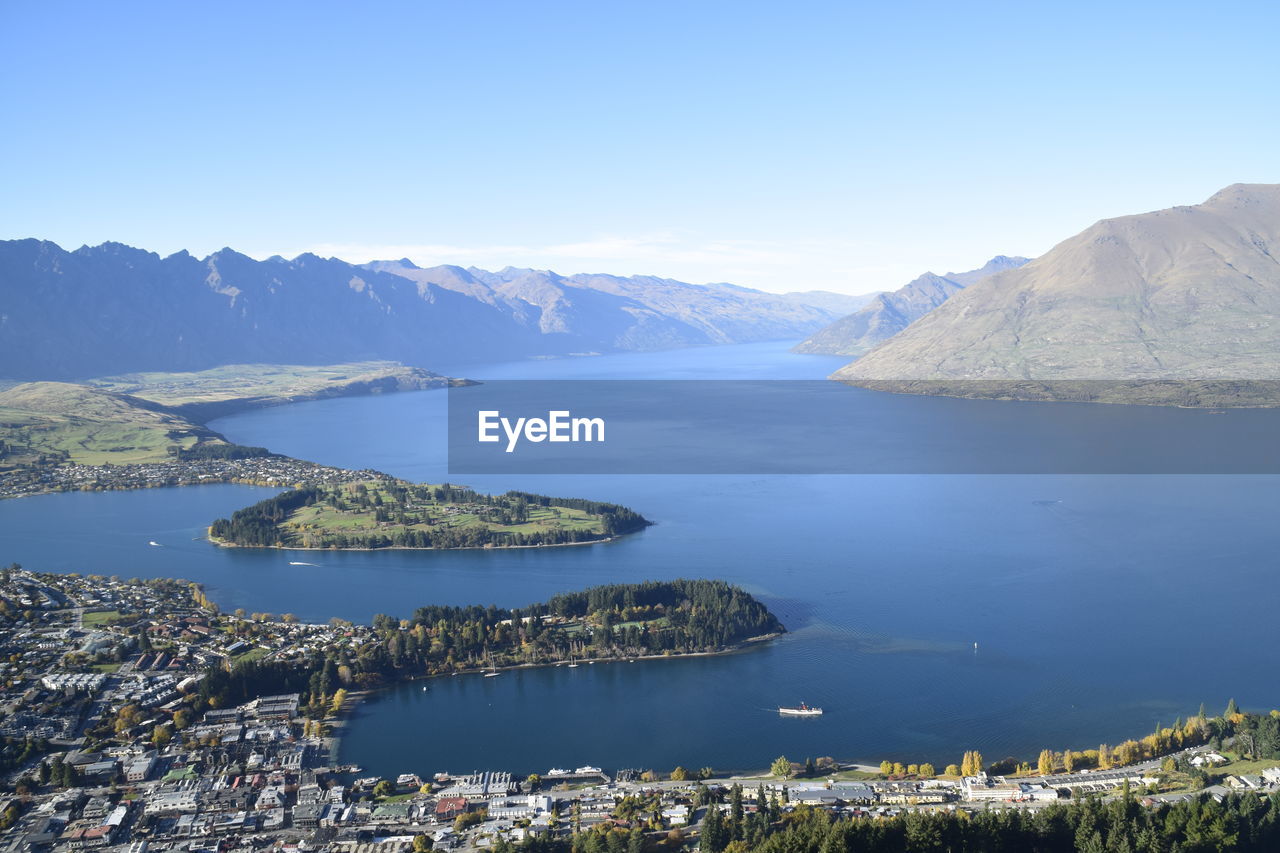 Aerial view of a lake