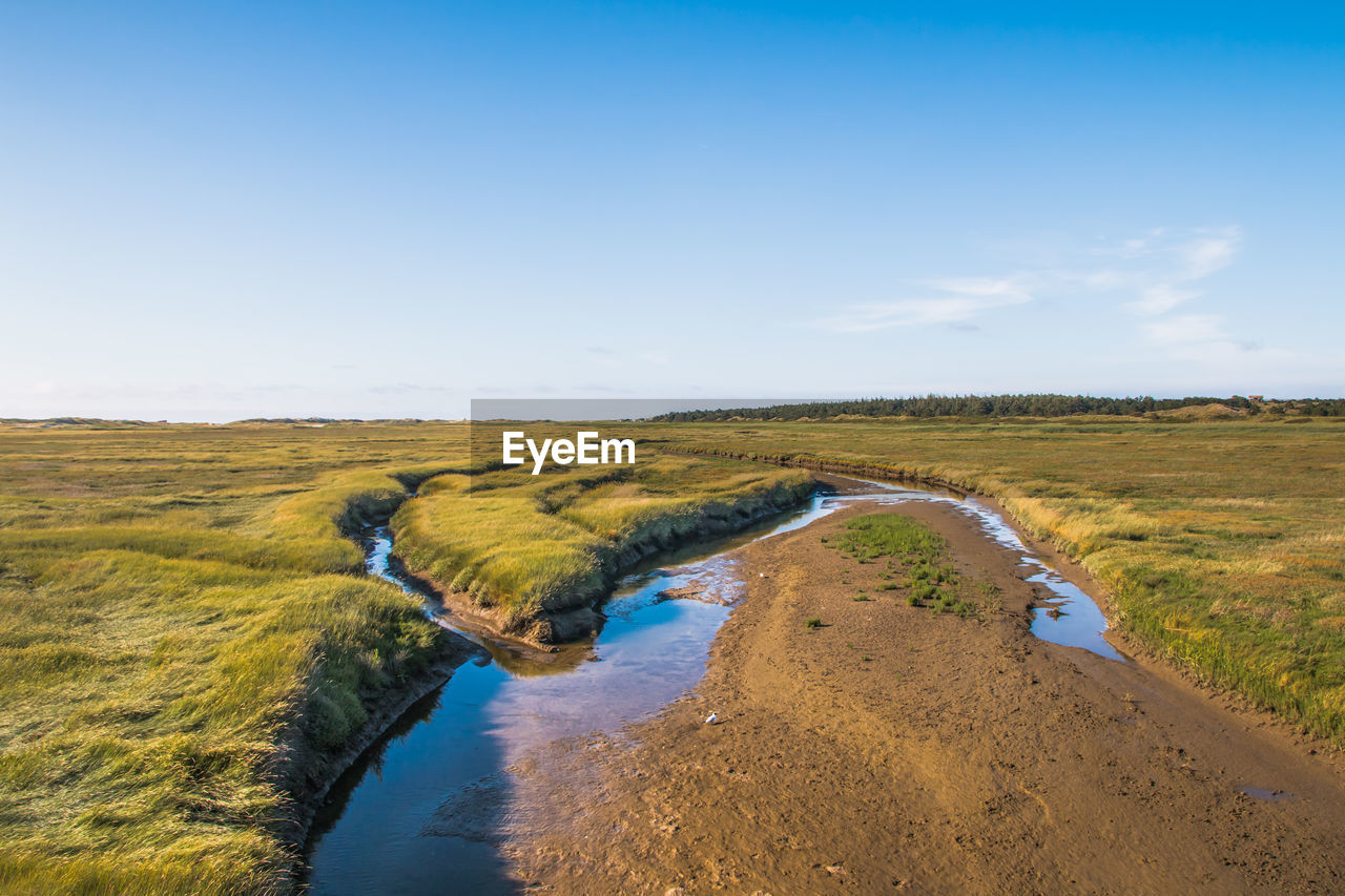 SCENIC VIEW OF LAND AGAINST SKY DURING SUNSET