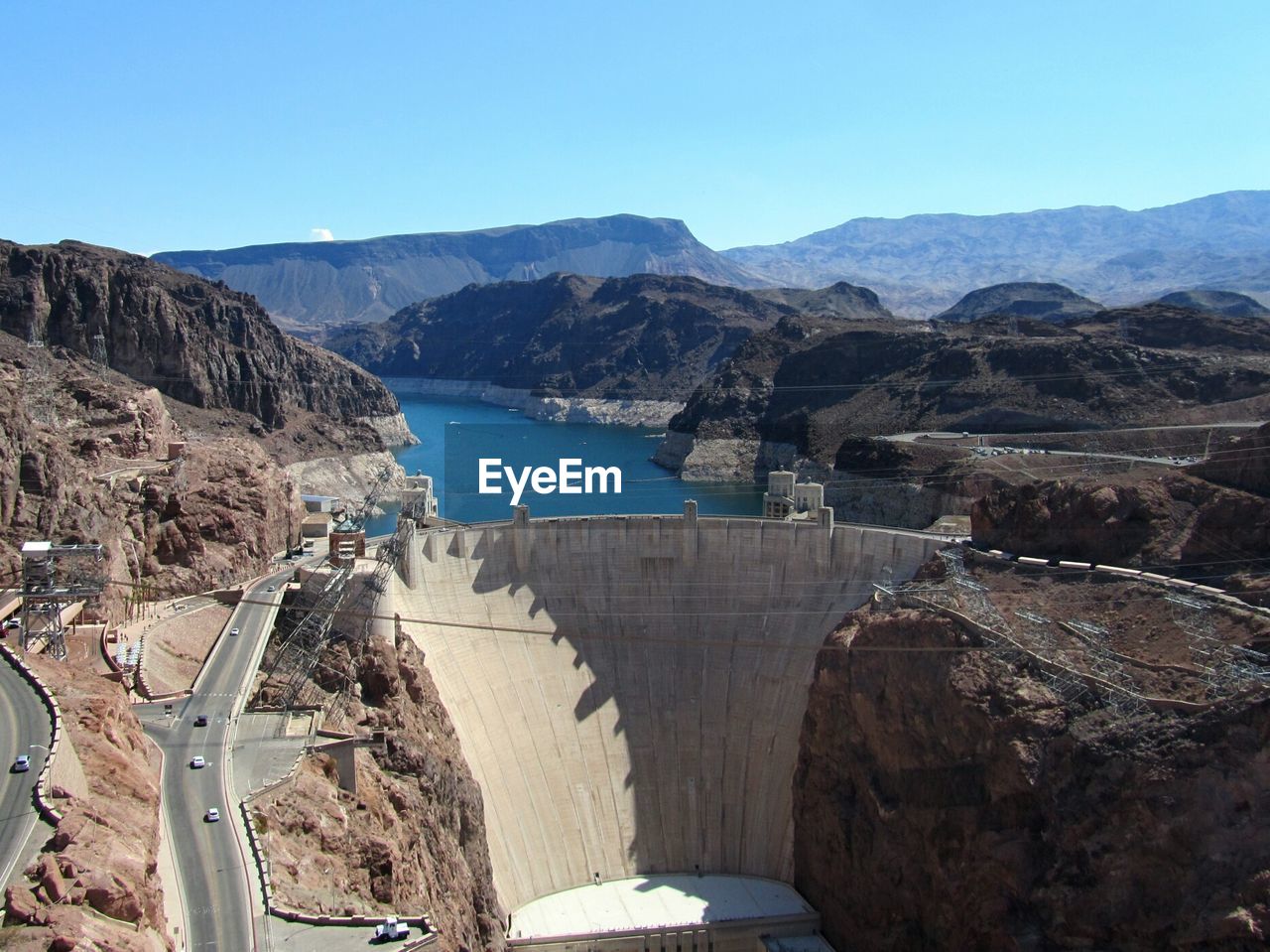 Panoramic view of dam