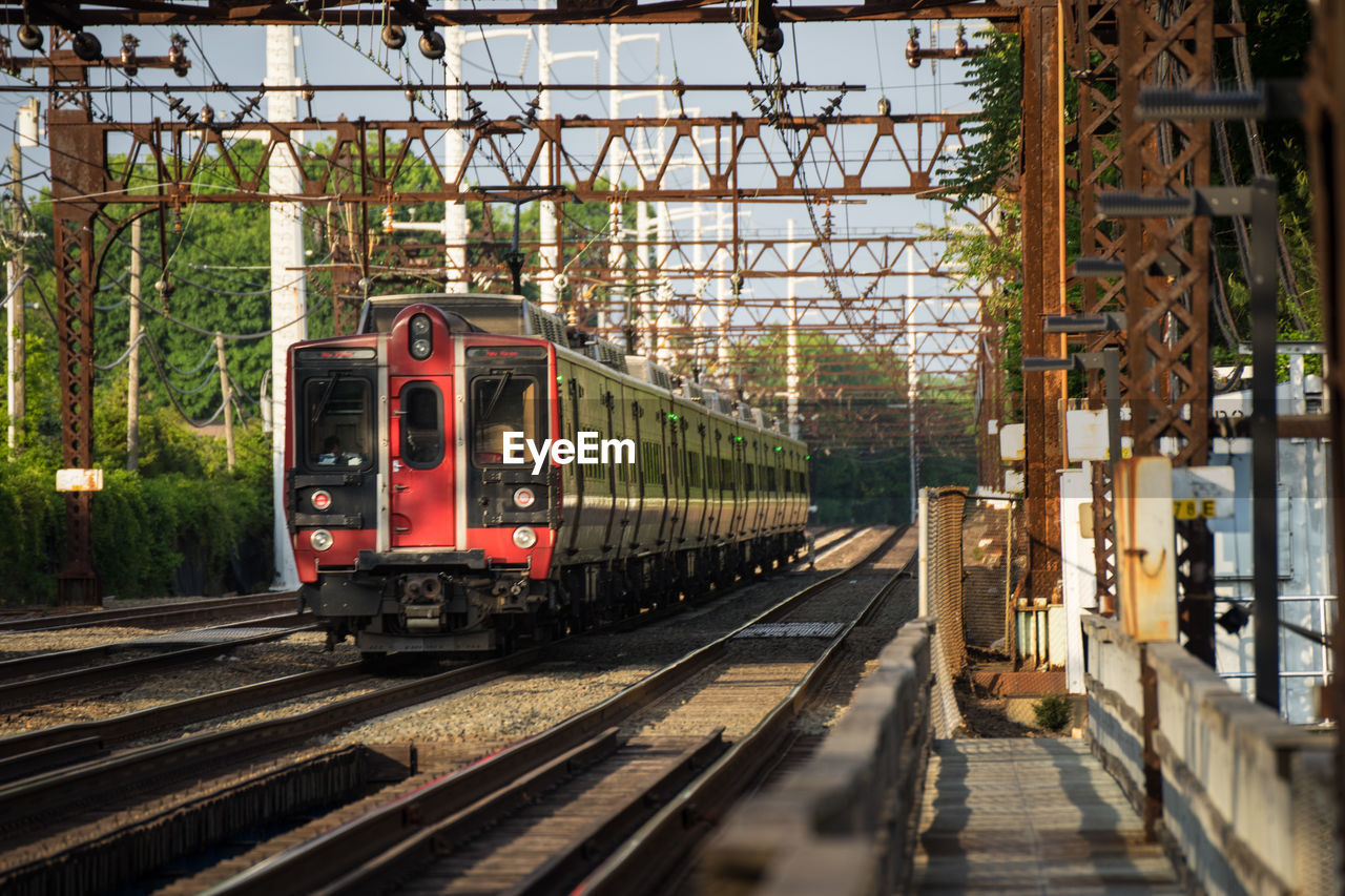 Train at railroad station