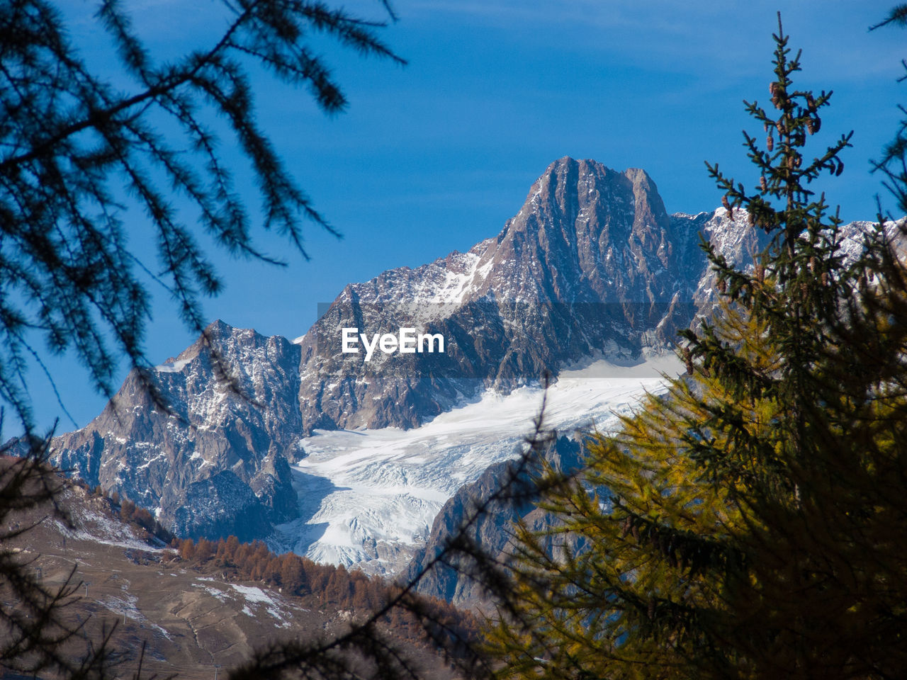 Snowcapped mountain against sky