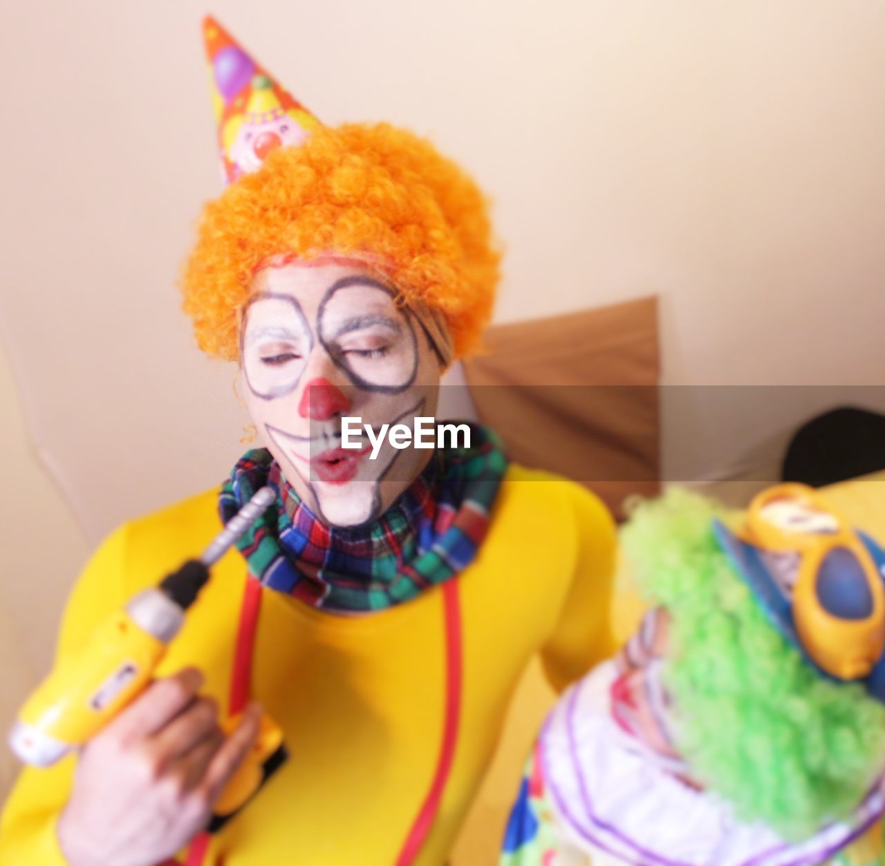 Man dressed as clown