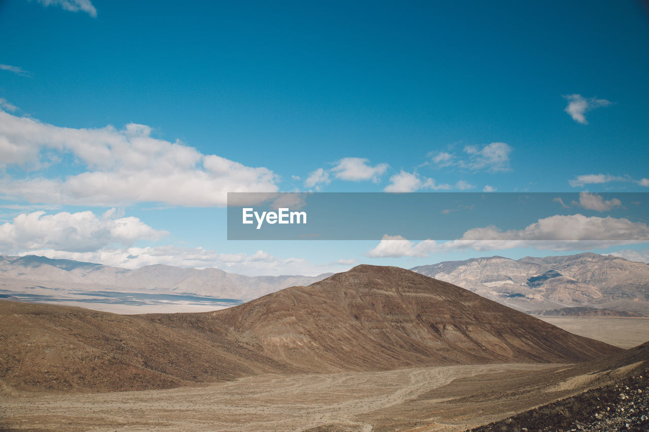 Scenic view of desert against sky