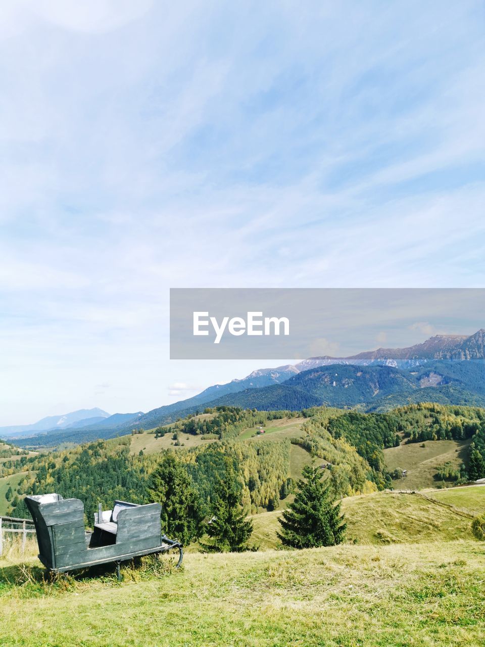 SCENIC VIEW OF LANDSCAPE AND MOUNTAINS AGAINST SKY