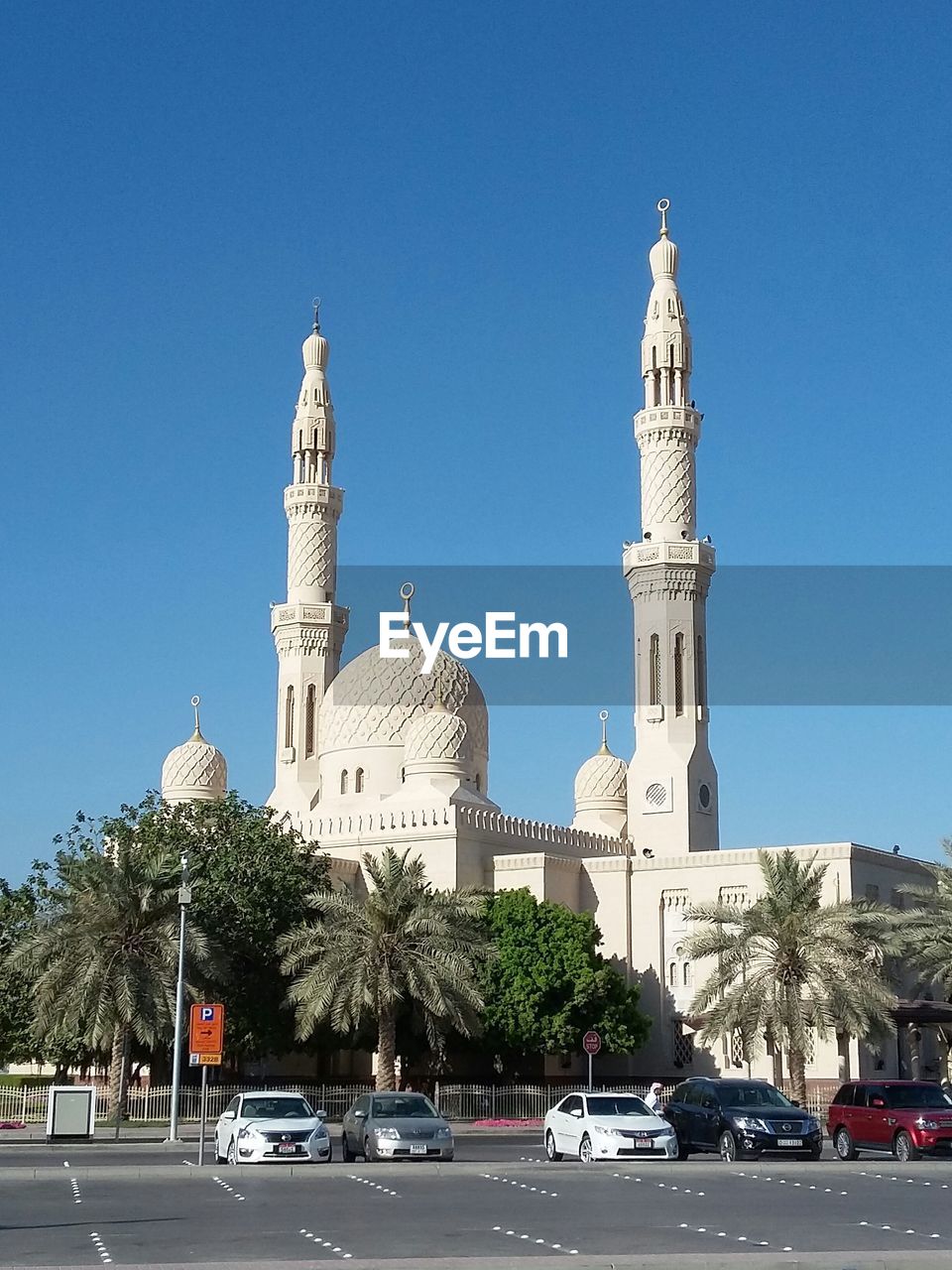 Jumeirah mosque against blue sky