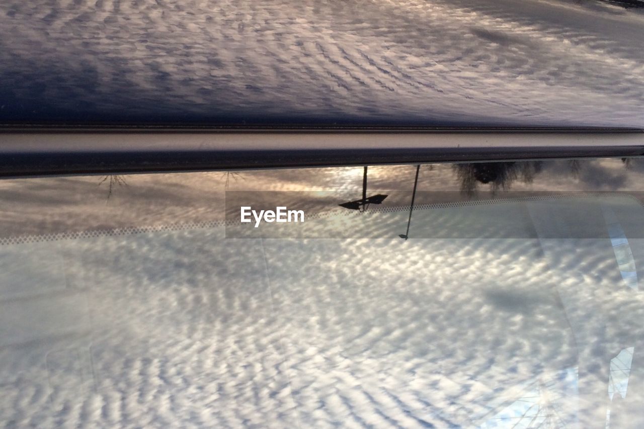 Clouds seen through window