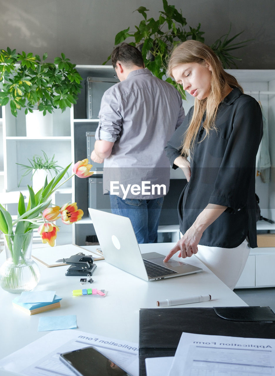 business colleagues working at desk
