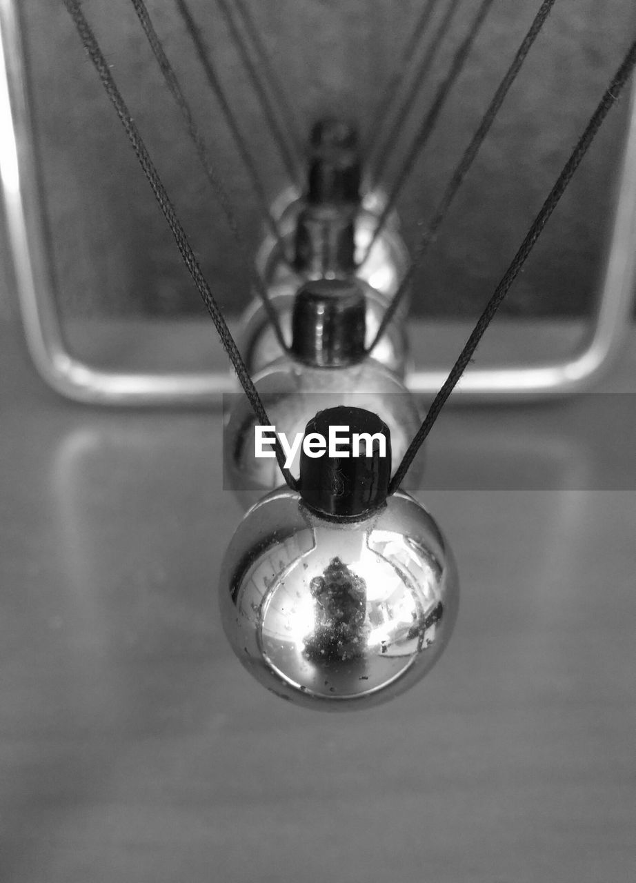 Close-up of a pendulum