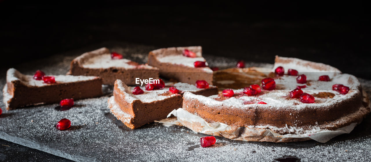 Close-up of cake on table