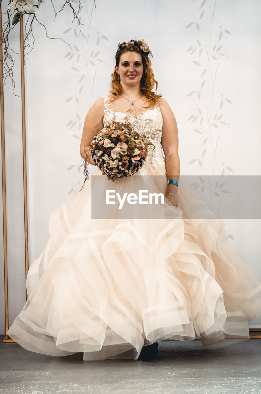 Portrait of bride with bouquet