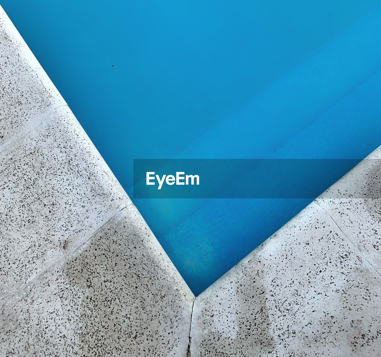 blue, azure, no people, line, pattern, day, architecture, backgrounds, close-up, wall - building feature, full frame, textured, built structure, nature, aqua, abstract, outdoors, high angle view, floor, circle, water