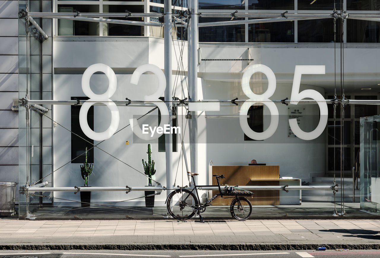 Numbers on glass building
