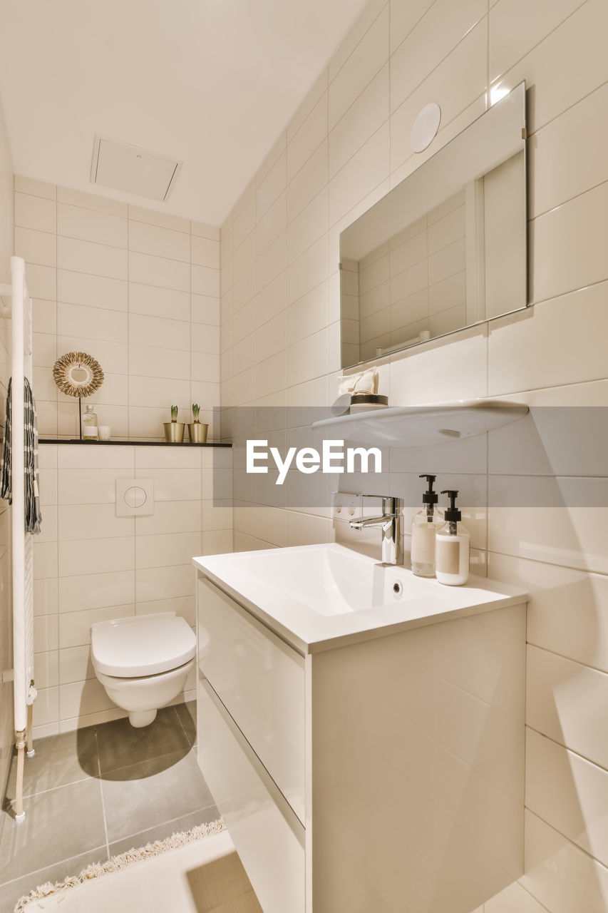 Interior of modern bathroom