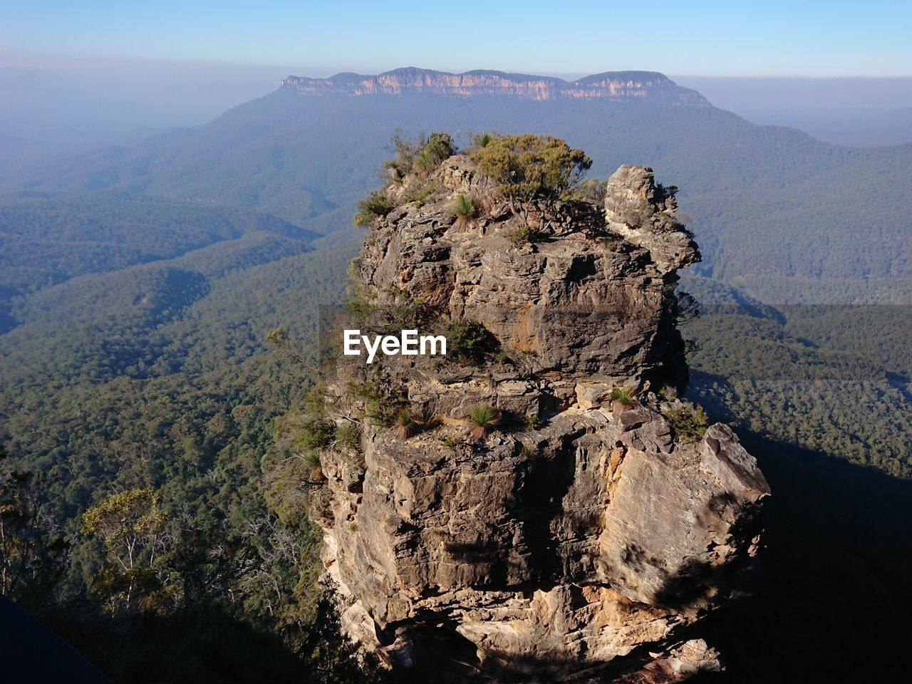 Scenic view of blue mountains