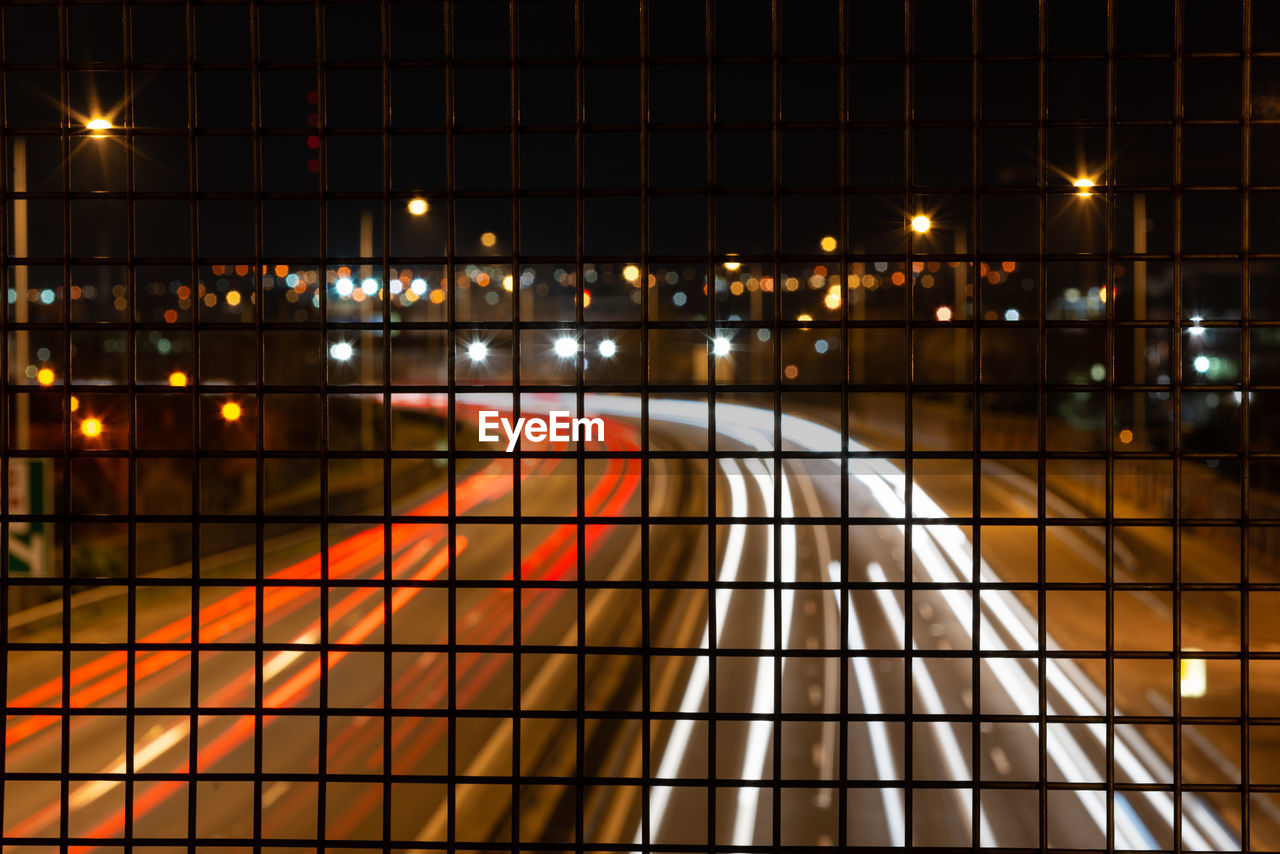 Low angle view of illuminated building at night