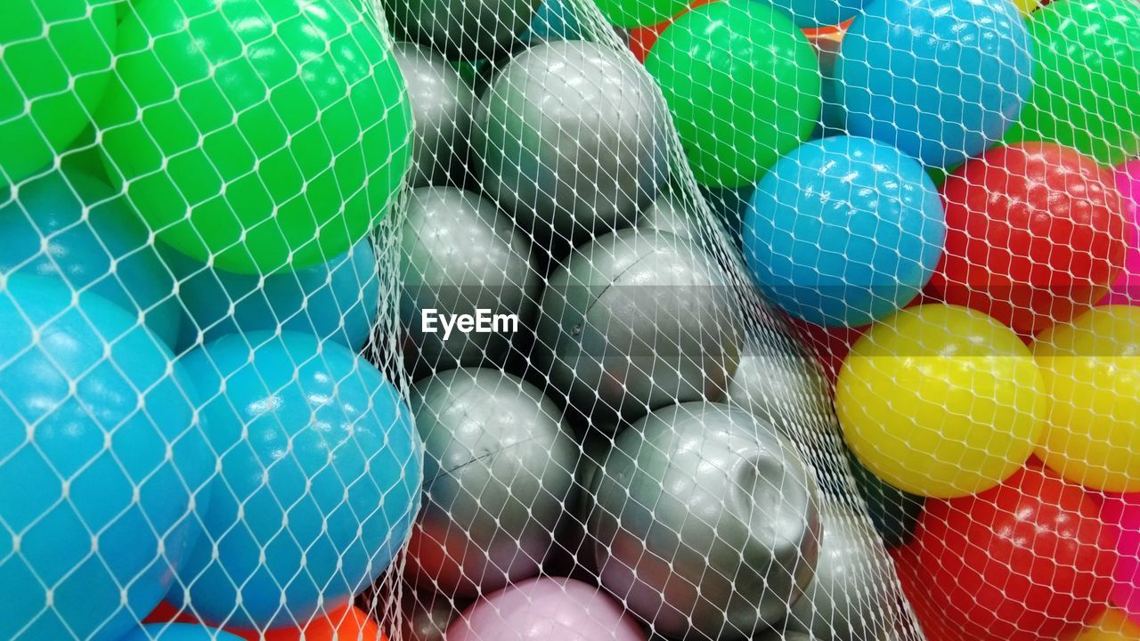 Full frame shot of multi colored balls