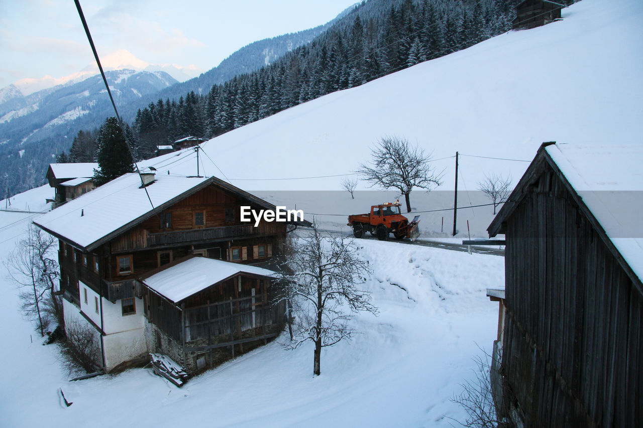 VIEW OF SKI LIFT OVER SNOW