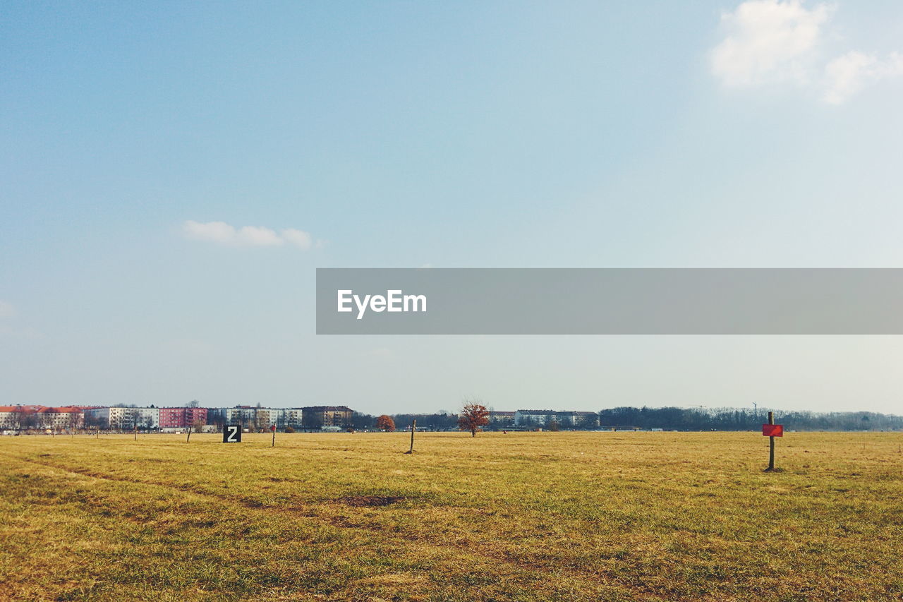 SCENIC VIEW OF FARM AGAINST SKY