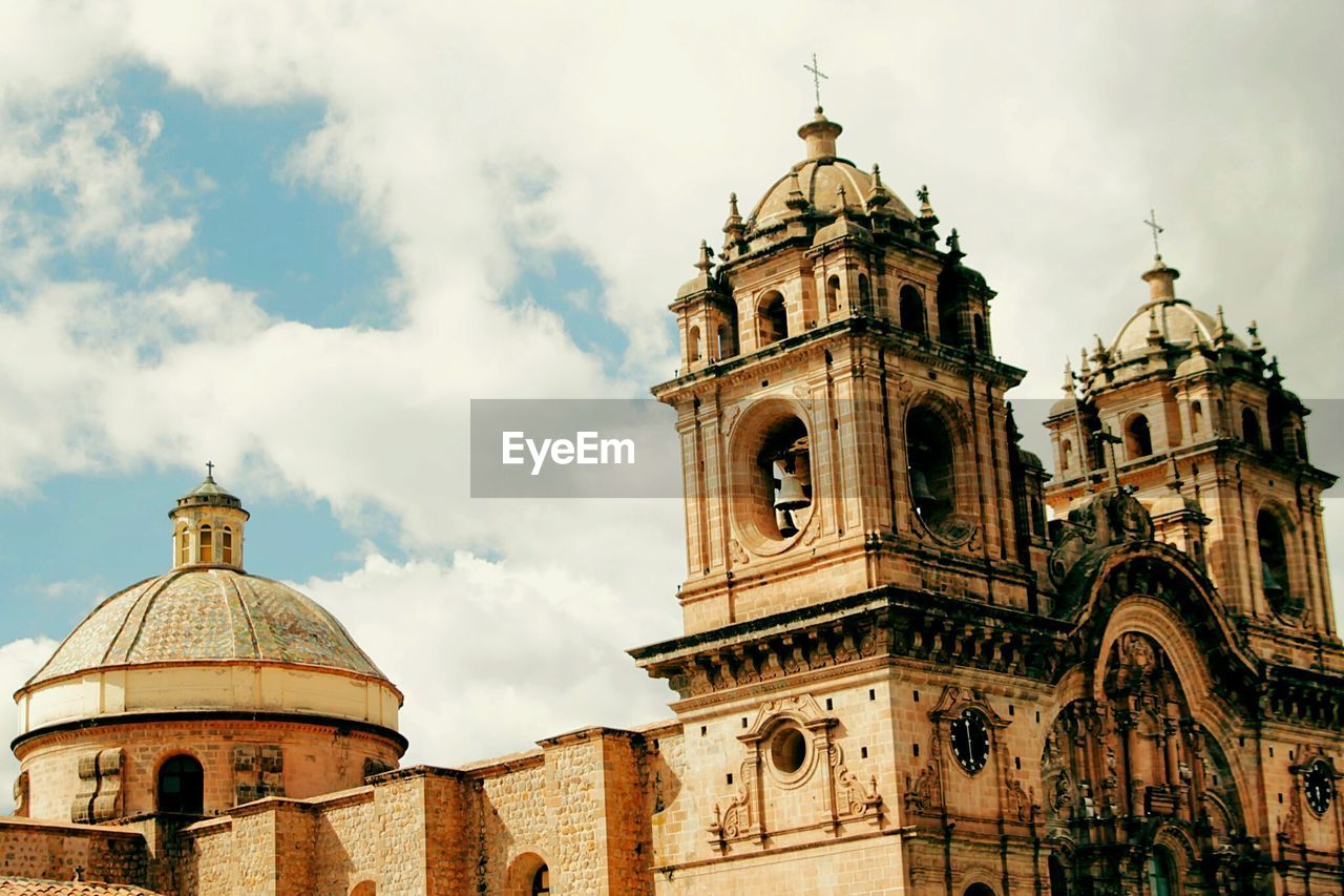 Low angle view of church against sky