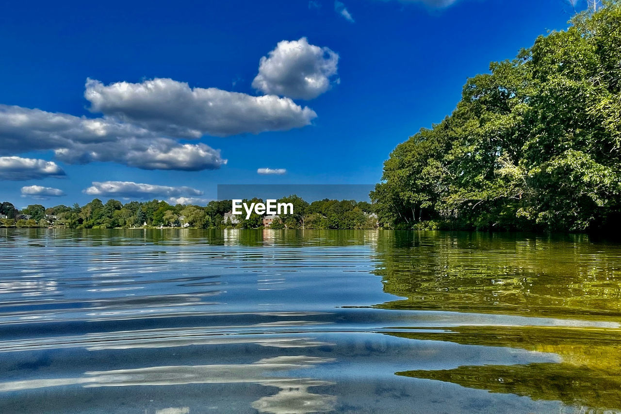 water, reflection, sky, nature, tree, plant, cloud, river, shore, body of water, beauty in nature, scenics - nature, environment, blue, tranquility, landscape, no people, land, travel destinations, travel, tranquil scene, outdoors, tourism, day, forest, non-urban scene, lagoon, summer, vacation, trip, sunlight, beach, idyllic, holiday, animal wildlife, reservoir