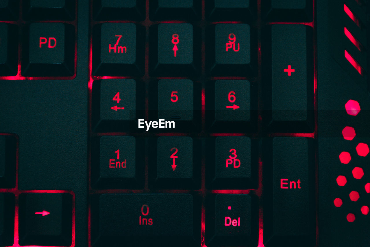 Full frame shot of computer keyboard