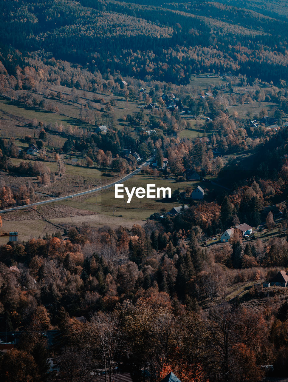 high angle view of townscape